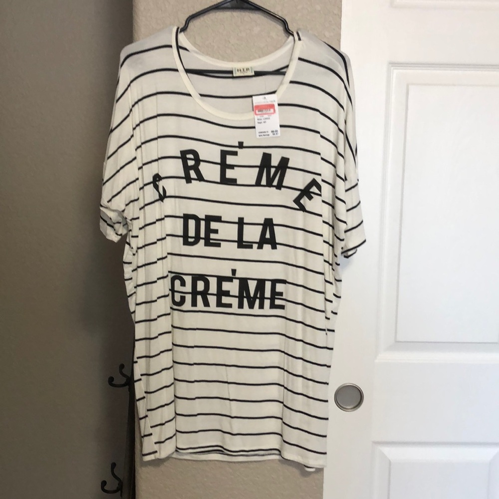 H.I.P. Créme de la Créme striped top NWT